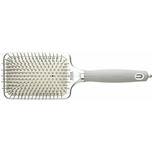 Щетка массажная Olivia Garden Expert Care Rectangular Nylon Bristles Silver L (ID2037)