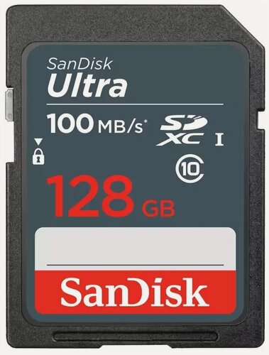 Изображение товара Карта памяти SanDisk Ultra, 128 ГБ, SDXC, UHS-I Class 10 (SDSDUNR-128G-GN3IN)