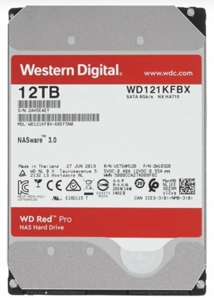 Жесткий диск WD Red Pro , 12Тб, HDD, SATA III, 3.5" - фото №9