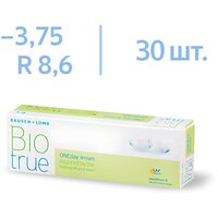 Контактные линзы Bausch & Lomb Biotrue ONEday, 30 шт., R 8,6, D -3,75, 1 уп.