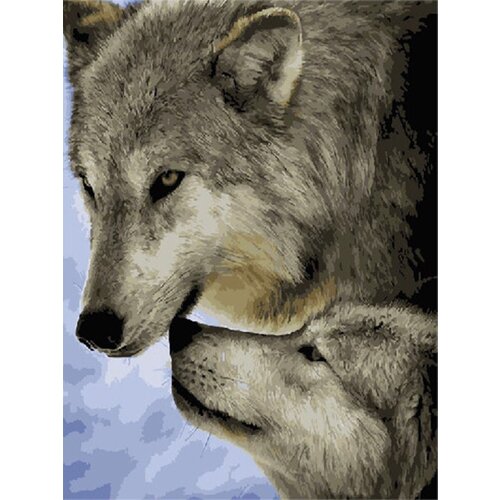 игнатова н волчья верность Картина по номерам Волчья верность 40х50 см Hobby Home