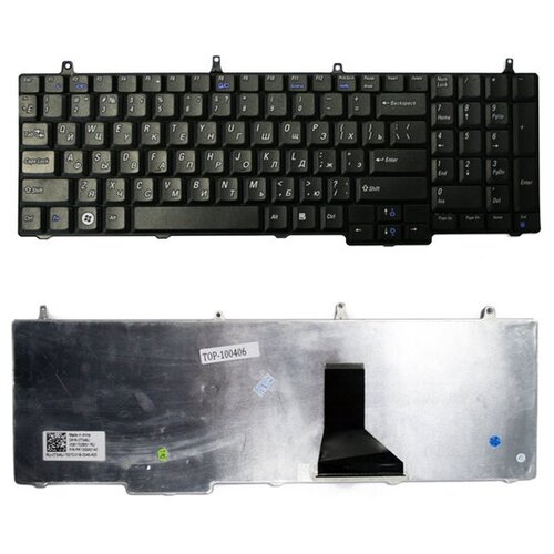 Клавиатура для ноутбука Dell Vostro 1710 1720 Series Плоский Enter Черная без рамки PN V081702AS 79000₽