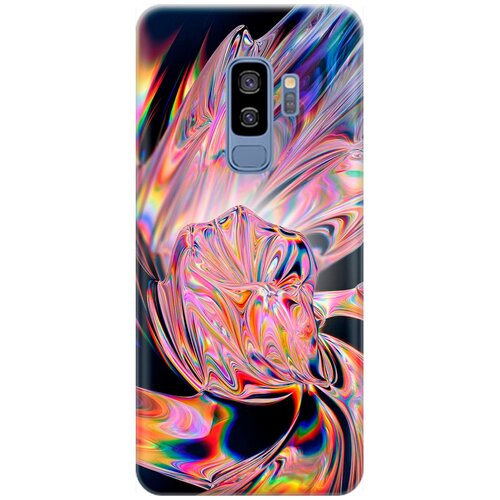 фото Силиконовый чехол на samsung galaxy s9+ / самсунг с9 плюс с принтом "стеклянная абстракция" gosso