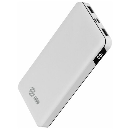 Мобильный аккумулятор Cactus CS-PBFSKT-10000 10000mAh 2.1A 2xUSB белый мобильный аккумулятор buro t4 10000 li pol 10000mah 2a 1a белый 2xusb