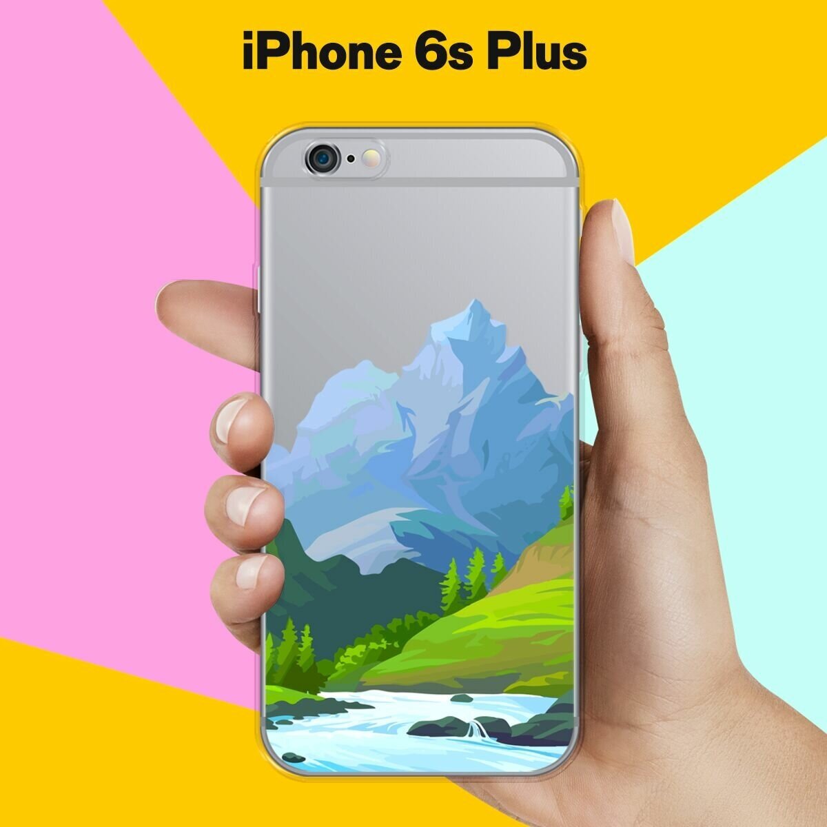 Силиконовый чехол на Apple iPhone 6s Plus Гора / для Эпл Айфон 6С Плюс