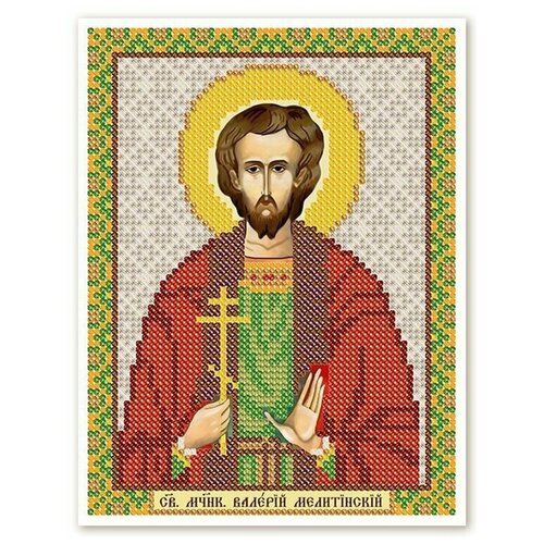 Рисунок на ткани Нова Слобода Святой Мученик Валерий Мелитинский, 13x18 см