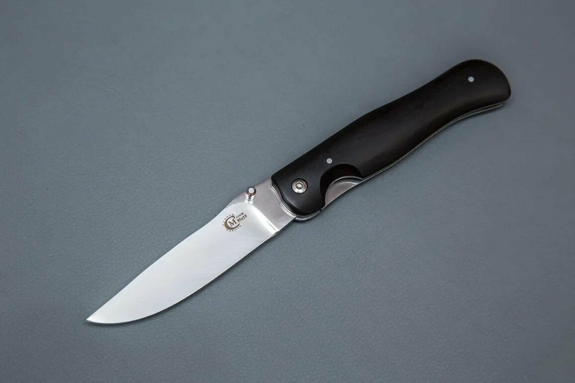 Складной нож Шквал, сталь 95Х18, рукоять черный граб