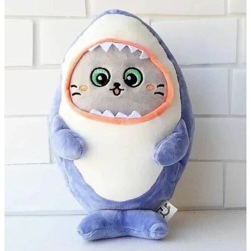 Мягкая игрушка Кот-Акула, 60 см (синий) 