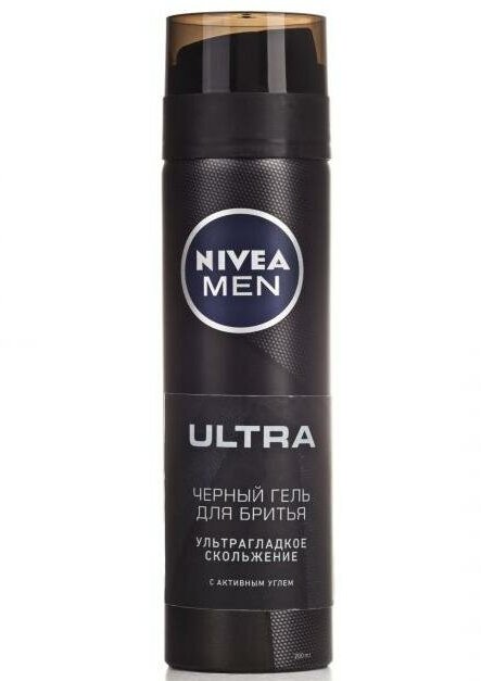 Черный гель для бритья Nivea Men Ultra, 200 мл - фото №20