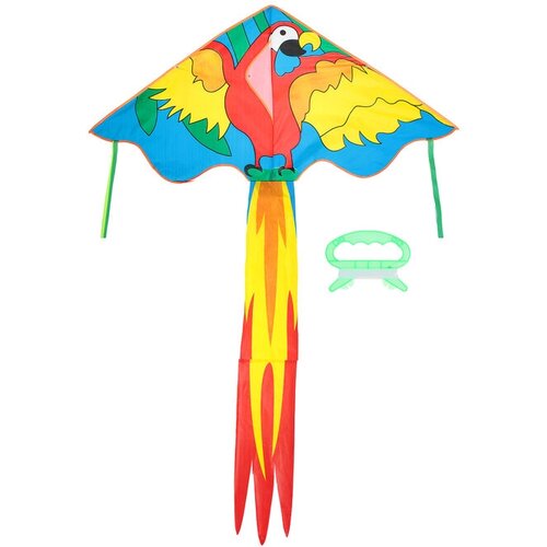 воздушный змей попугай ара с леской летающая игрушка размер 1 3 1 2 м Воздушный змей «Попугай», с леской