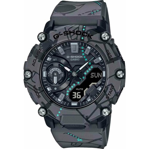 Наручные часы CASIO Японские наручные часы Casio G-SHOCK GA-2200SBY-8A с хронографом, черный