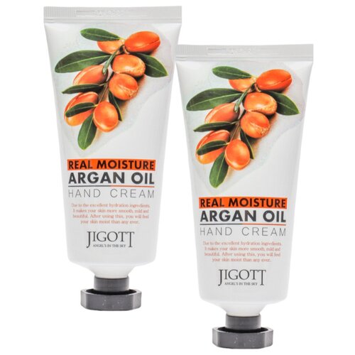 JIGOTT Набор увлажняющих кремов для рук с аргановым маслом Real Moisture Argan Oil Hand Cream 2*100 мл