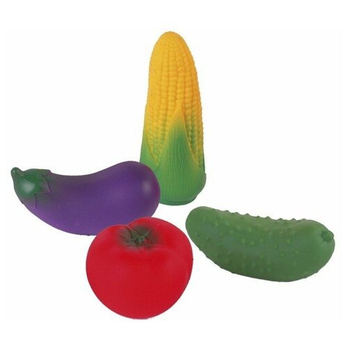 Набор резиновых игрушек Овощи мини С-1374 Огонек /6/ пвх набор овощей мини огонек с 1374