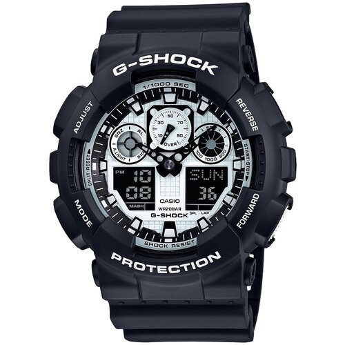 Часы мужские Casio g-shock GA-100BW-1A casio часы casio ga 300 7a коллекция g shock