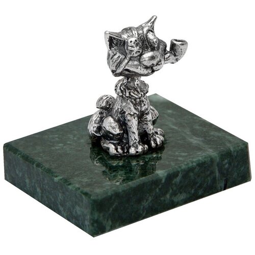 Серебряная статуэтка Кот с трубкой