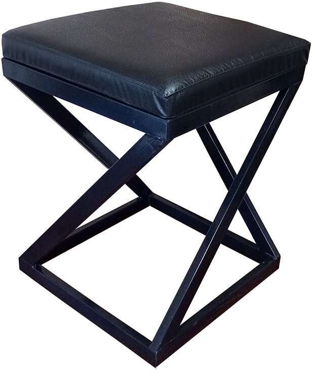 Табурет New Victoria Лофт, мягкое квадратное сиденье, 39 см, черный