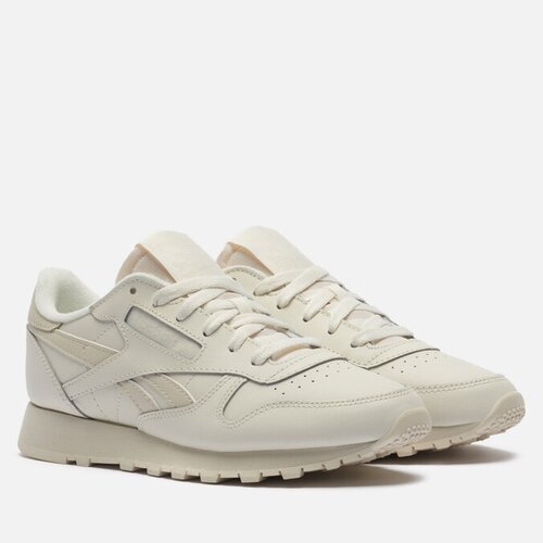 Кроссовки Reebok Classic Leather, натуральная кожа, размер 35.5, бежевый