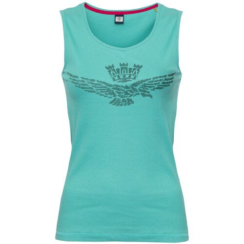 Майка Aeronautica Militare, хлопок, однотонная, стрейч, размер 46, голубой