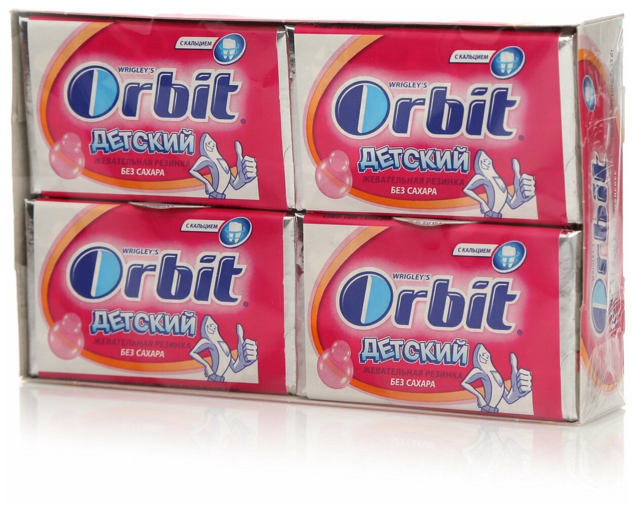 Жевательная резинка Orbit / Орбит Детский Классический без сахара 10.2 г (20 штук)