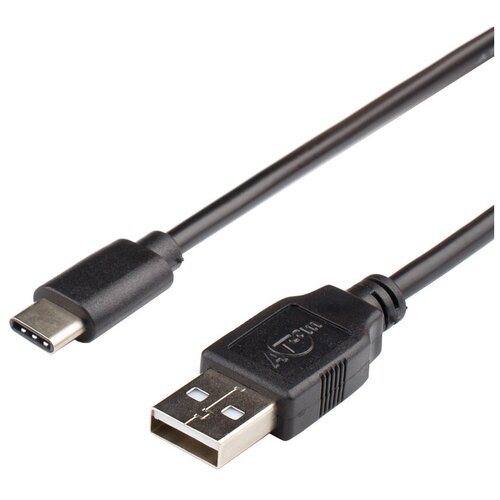 кабель передачи данных usb type c длина 5 м fotokvant ctd 5 a c 3 0 Кабель Atcom USB Type-C - USB (AT2773), 0.8 м, черный