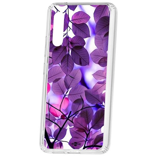 фото Чехол на samsung galaxy a90 5g kruche print purple leaves кruче