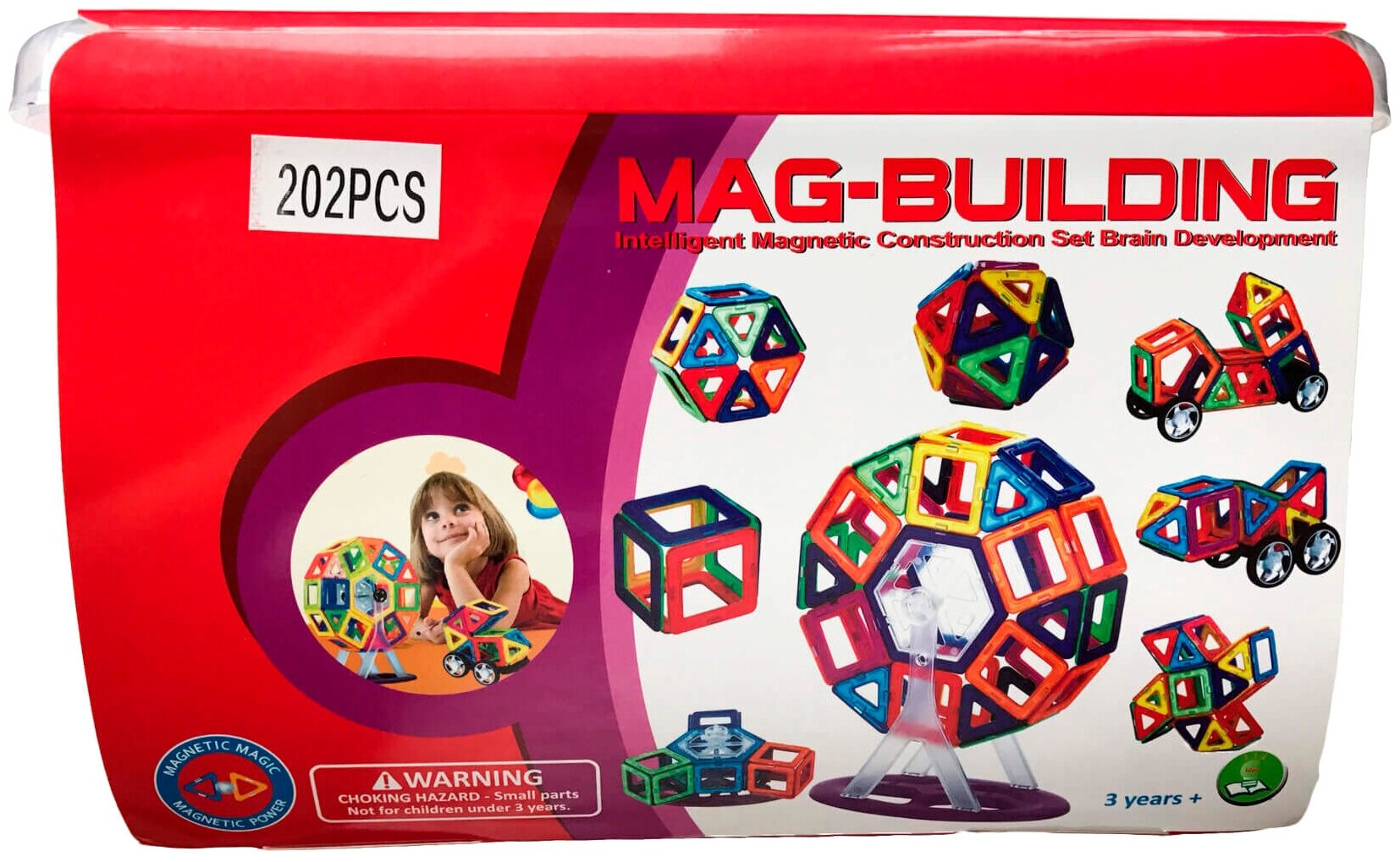 Магнитный конструктор Mag-Building 202 колеса и карусель