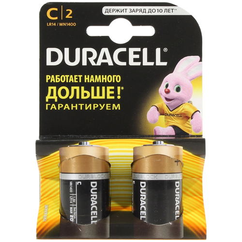 Батарейка С щелочная Duracell (PLUS) MN1400-2 1.5V 2 шт