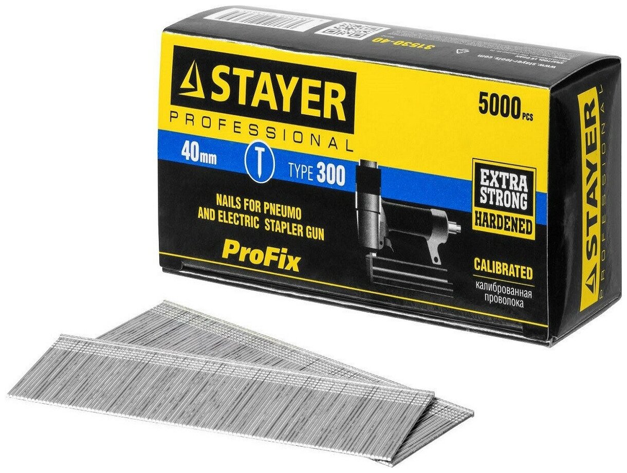 Гвозди для нейлера STAYER тип 300 40 мм 5000 шт. 31530-40