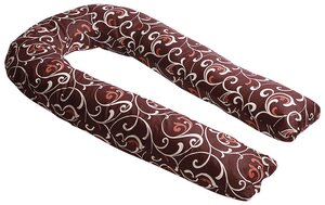 Наволочка на подушку Body Pillow U коричнево-бежевого цвета, 150х90 см, U_chocolate