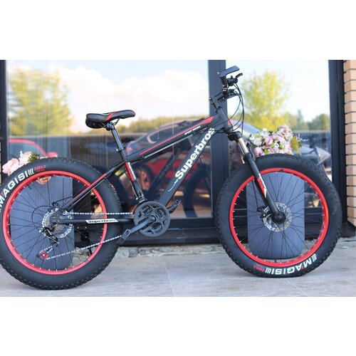 Велосипед 26 SPR Fatbike фэтбайк Стильный Горный ВзрослыйПодростковый чёрный с красным 1960000₽