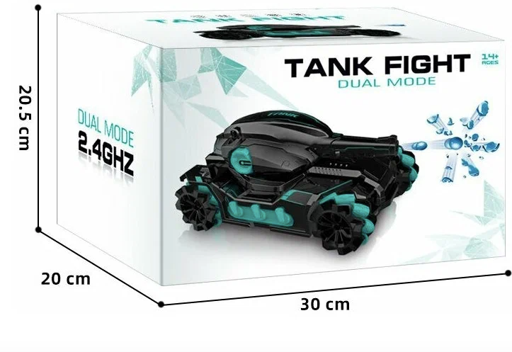 Tank fight dual mode 4 WD танк радиоуправляемый с гидрогелевыми патронами Игрушка на управлении пультом и жестами
