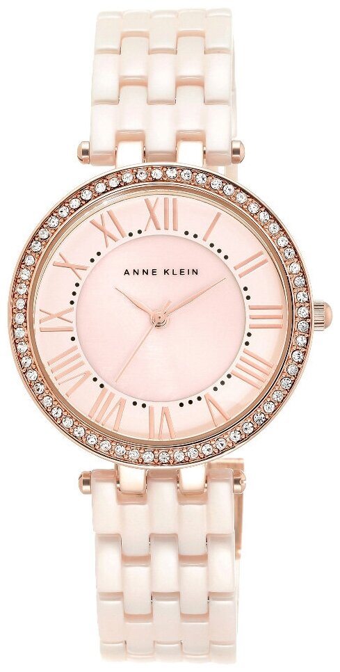 Наручные часы ANNE KLEIN 2130RGLP, розовый, золотой