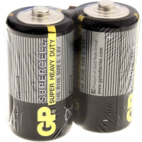 Батарейки солевые GP 14S/R14 Supercell C R14 1,5В 24шт gp батарейка gp 14s supercell sr2 2шт 14s r14