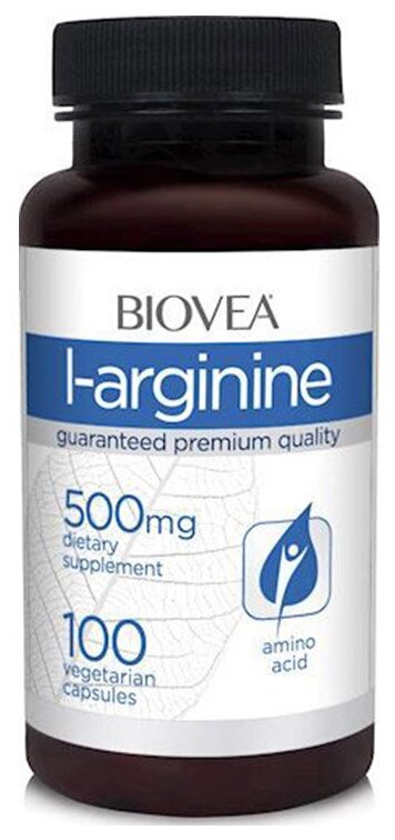 Biovea L-Arginine, 100 веган.капсул, Biovea