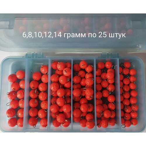 фото Набор грузил чебурашка 6; 8; 10; 12; 14 грамм по 25 штук fishinglure31