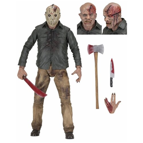 printio футболка классическая пятница 13 е friday the 13th Фигурка NECA Friday the 13th Jason 39718, 45 см