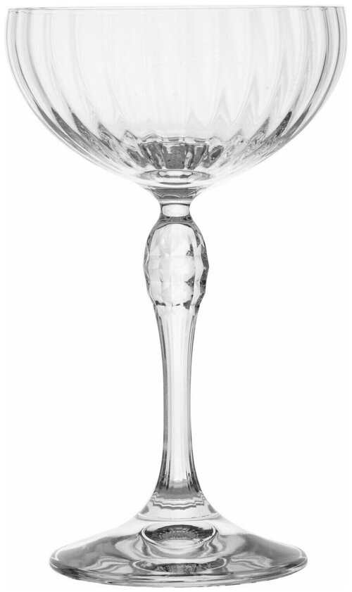 Шампанское-блюдце Bormioli Rocco Америка 20х, 220мл, 97.5х97.5х160мм, прозрачное стекло