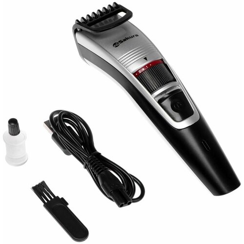 Триммер для волос Sakura SA-5529LG для бородыусов 05-10 мм АКБ серебристо-чёрный 206800₽