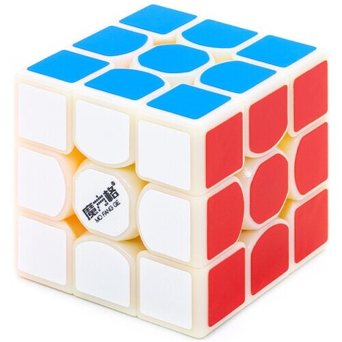 Скоростной Кубик Рубика QiYi MoFangGe 3x3 Thunderclap v2 3х3 / Головоломка для подарка / Слоновая кость