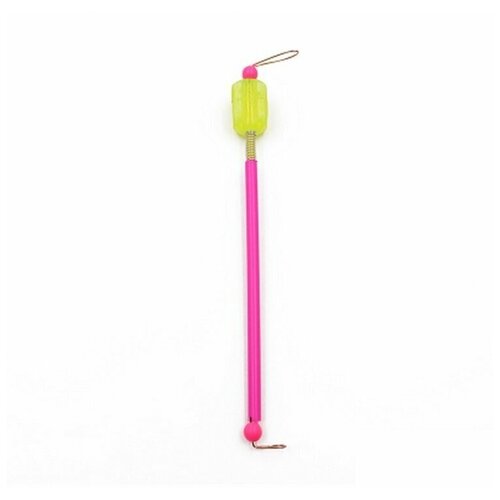 фото Сигнализатор поклёвки три кита, большой, длина 20 см, набор 10 штук, цвет розовый, желтый