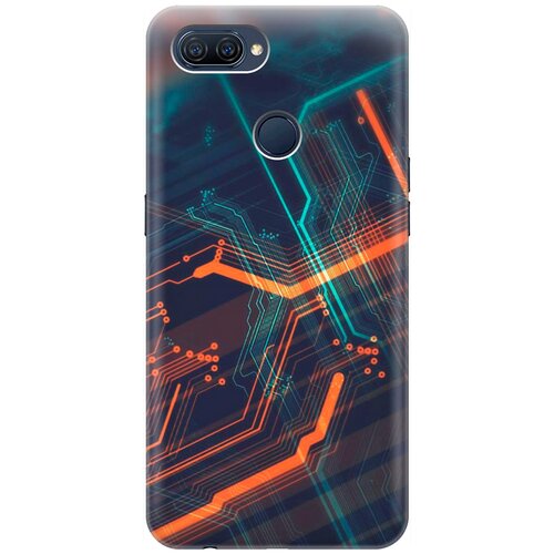 фото Re:pa накладка transparent для oppo a12 / a7 / a5s с принтом "микросхема"