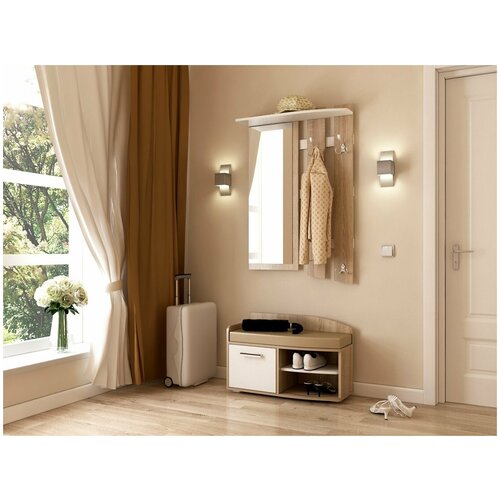 Обувница для прихожей БонМебель Виктория-25 дуб сономабелый 768х34х504 см обувница обувница для обуви обувница для прихожей с сиденьем 6470₽