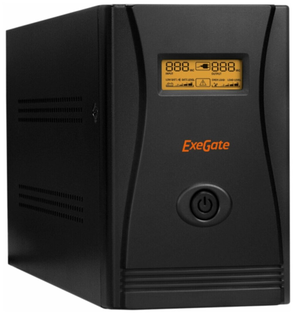 Источник бесперебойного питания ExeGate EP285583RUS SpecialPro Smart LLB-800.LCD.AVR.C13.RJ.USB (800VA/480W, LCD, AVR, 4*IEC-C13, RJ45/11, USB, Black)