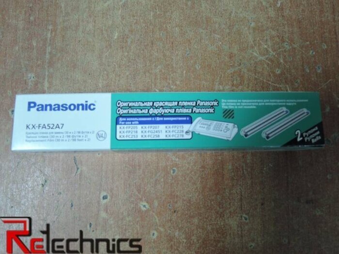 Пленка для факсов Panasonic KX-FA52A (KX-FC228/258/278/FP207/FP218) упаковка 2шт