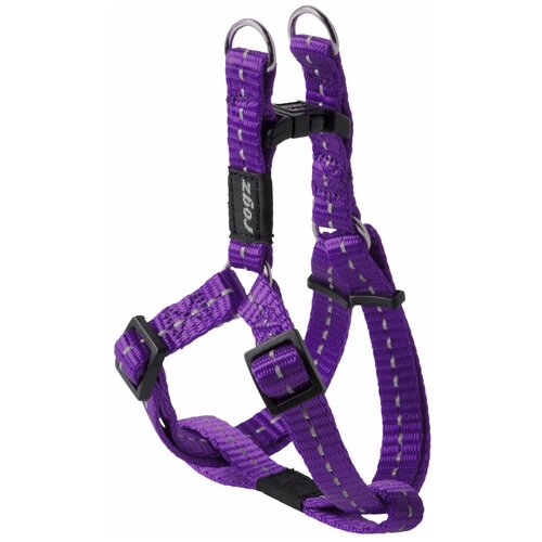 Шлейка Rogz Step-In Harness S (SSJ14), обхват шеи 20-31 см, фиолетовый, S rogz шлейка анти рывок для энергичных собак 600 1000 мм обхват шеи spsj05b синий