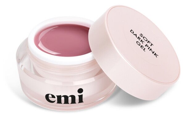 EMI, Soft Dark Pink Gel - камуфлирующий гель для моделирования (темно-розовый), 15 гр