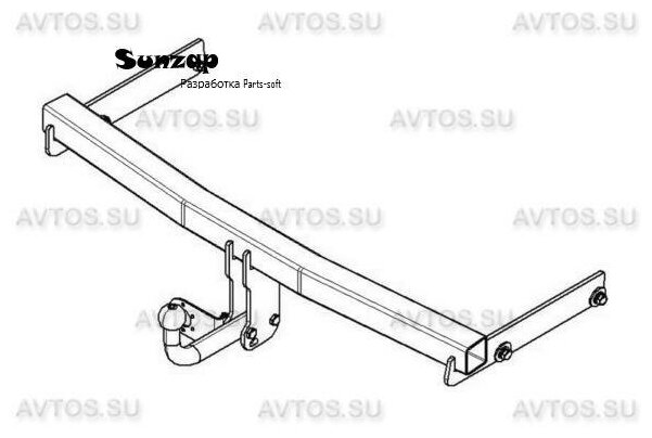 AVTOS VW 24 Фаркоп тип шара A Passat B6 s/uni 2005-10.2010 AvtoS VW 24