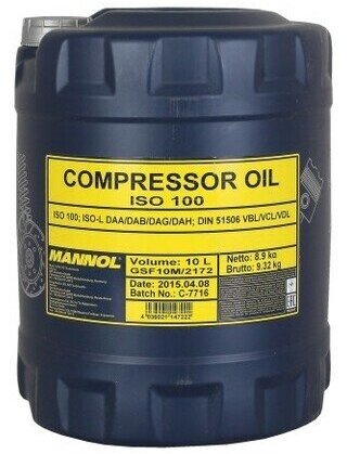 MANNOL Compressor Oil ISO 100 2902 Масло компрессорное 10л