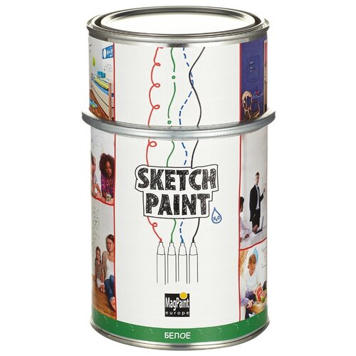 Маркерная краска Magpaint Sketchpaint белая, глянцевая (1л)