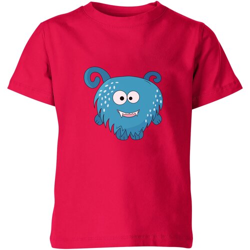 детская футболка синий монстрик для детей 104 красный Футболка Us Basic, размер 14, розовый